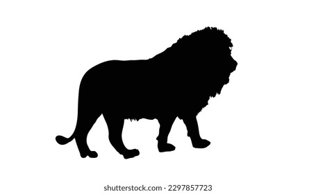 Vector black and white lion for logos and symbols.