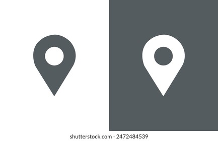 vector black and white location icon