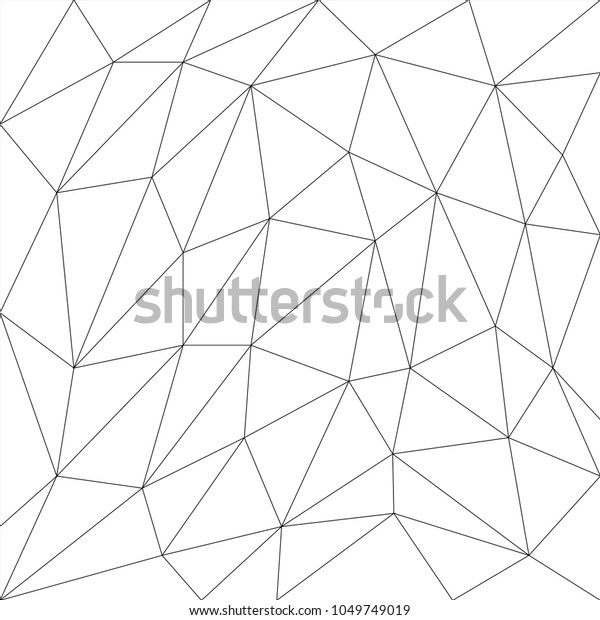 Vector Black White Low Poly Background Stock Vector (Royalty Free ...