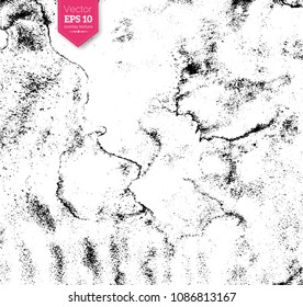 Vector black and white marble grunge hand painted texture background for design overlays