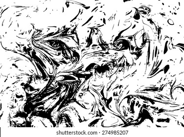 vector black and white marbled abstract background