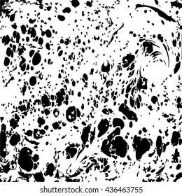 Vector black and white marbled abstract background