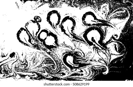 Vector black and white marbled abstract background. Liquid pattern. Grunge vector texture