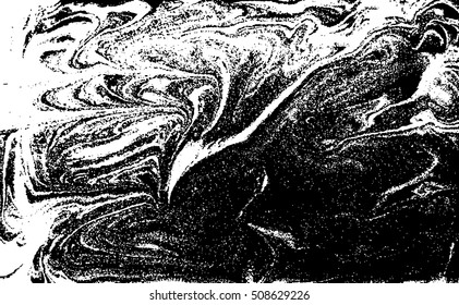 Vector black and white marbled abstract background. Liquid pattern. Grunge vector texture