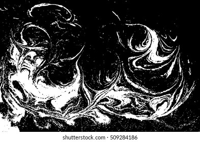 Vector black and white marbled abstract background. Liquid pattern. Grunge vector texture