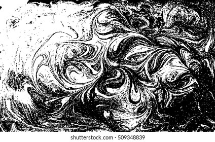 Vector black and white marbled abstract background. Liquid pattern. Grunge vector texture