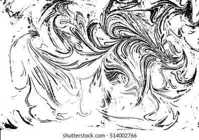 Vector black and white marbled abstract background. Liquid pattern. Grunge texture.
