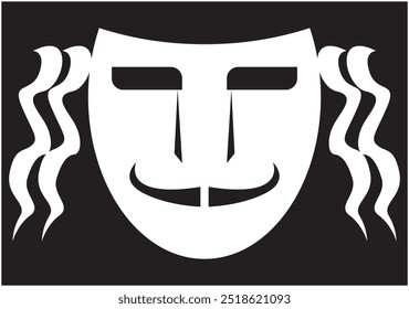 Vector máscara en blanco y negro