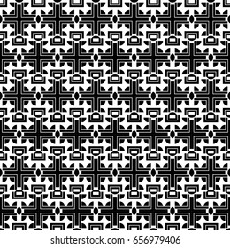 VECTOR: Black and White Minimalist Abstract Seamless Pattern 