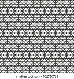 Vector black and white modern abstract pattern of square, geometric background, retro monochrome texture tiles design for website 
