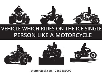 Vector black and white motorcycle silhouette 8 Vintage Bundle 