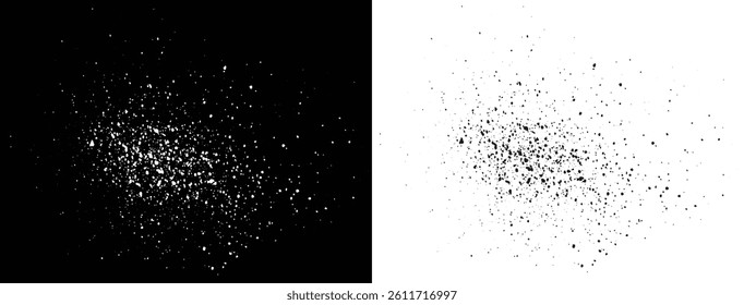 Vector black and white paint ink blood illustration background