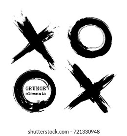 Vector black white paint, ink brush stroke, brush, monochrome elements. Dirty artistic design element, box, frame or background for text. Abstract illustration.