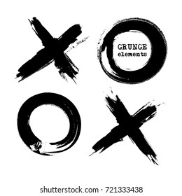Vector black white paint, ink brush stroke, brush, monochrome elements. Dirty artistic design element, box, frame or background for text. Abstract illustration.