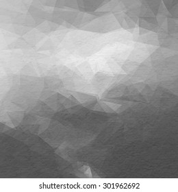 Vector black and white paper on triangle background. Old paper background.