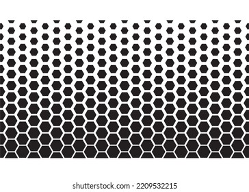 Vector black and white pattern of black abstract honeycombs on a white background. Design element for printing, wall decor, web, packaging. Vector background.