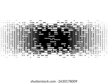 Padrão de preto e branco vetorial de pixels e linhas abstratos. A base para a publicidade moderna, capas, cartazes, panfletos. Elemento de design vetorial. Padrão em estilo digital com transição
