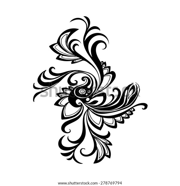 Vector Black White Pattern Abstract Beautiful Stock Vector (Royalty ...