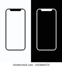 Mezcla de dispositivos de teléfono blanco y negro de vectores