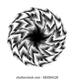  vector, black and white portal. mandala  isolated,