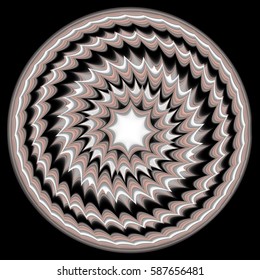  vector, black and white portal. mandala  isolated, abstraction