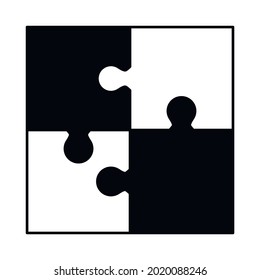 vector black and white puzzles