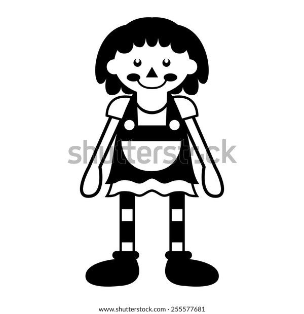 black and white rag doll