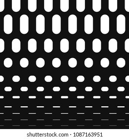 vector black and white round rectangle to straight lines background