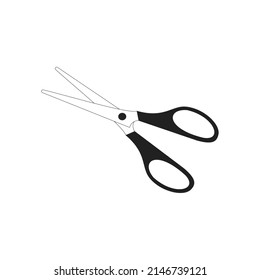 vector black and white scissors logo