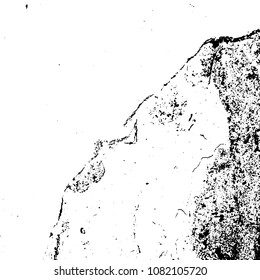 Vector black and white scratched texture. Background