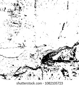Vector black and white scratched texture. Background