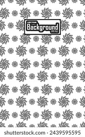 Vector black and white seamless abstract pattern background greyscale ornamental graphic design