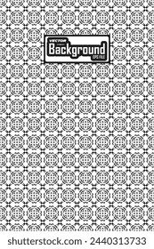 Vector black and white seamless abstract pattern background greyscale ornamental graphic design