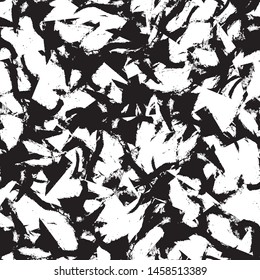 Vector black and white seamless grunge background