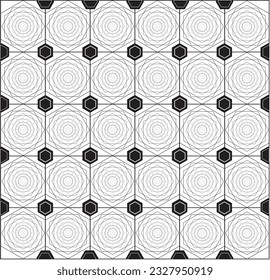 Vector Black and White Seamless Pattern Design GEOMETRIC Stock Vector Illustration of fantas, printing