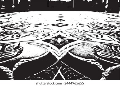 vector of black and white seamless pattern of luxury carpet monochrome texture for background texture and print