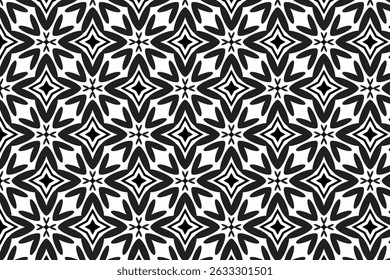 vetor preto e branco sem emenda padrão ilustração têxtil abstrato fundo	