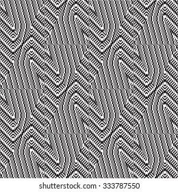 Vector black and white seamless pattern. Abstract background, cloth vector pattern, goose foot