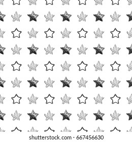 vector black and white seamless pattern. Hand drawn clip art isolated on transparent background. Monochrome backdrop.
