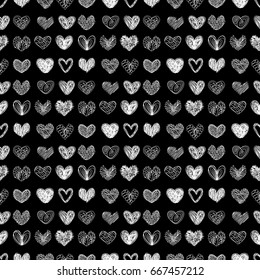 vector black and white seamless pattern. Hand drawn clip art isolated on transparent background. Monochrome backdrop.

