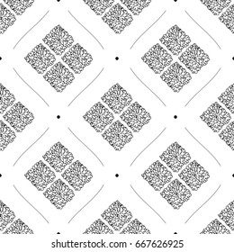 vector black and white seamless pattern. Hand drawn clip art isolated on transparent background. Monochrome backdrop. 046
