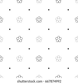 vector black and white seamless pattern. Hand drawn clip art isolated on transparent background. Monochrome backdrop. 056