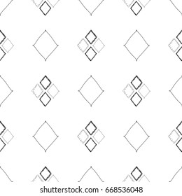 vector black and white seamless pattern on transparent background. 097
