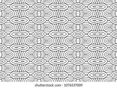 Vector Black White Seamless Wallpaper. Vintage Monochrome Pattern. Retro Background
