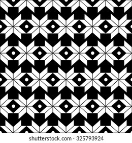 Vector black and white seamless winter Christmas and New Year background