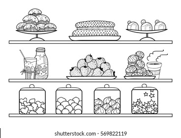 4,869 Shop shelves drawing Images, Stock Photos & Vectors | Shutterstock