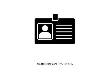 Ilustración aislada, simple y vectorial, de una tarjeta de identificación
