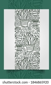 Vektorgrafik-Pflanzen, schwarz-weiß, Skizze, einzeln auf weißem Hintergrund. Handgezeichnete Tintengrafik, Linienzeichnung, doodle Vektorgrafik 
