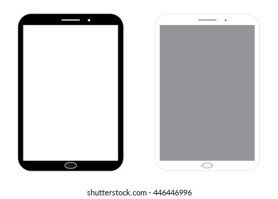 Vector black and white smart phone 
