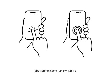 Vector Black and White Smartphone and Hand Set